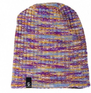 Skullies & Beanies Women Oversized Slouchy Beanie Knit Hat Colorful Long Baggy Skull Cap for Winter - 309w-purple/Multi - CA1...