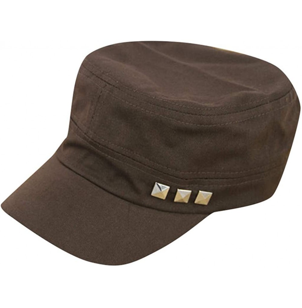Sun Hats Classic Baseball Cap-Messy High Bun Rivet Military Plain Trucker Dad Hat - Multicolor_1 - CZ18T86EZK8
