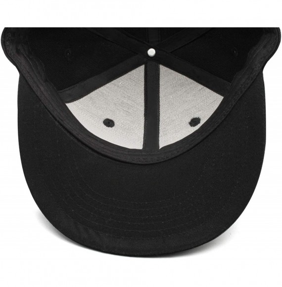 Baseball Caps One Size Arby's-Logo- Printing Fitted Flat Brim Snapback Cap for Men - Black-3 - CC18QG9LEX0