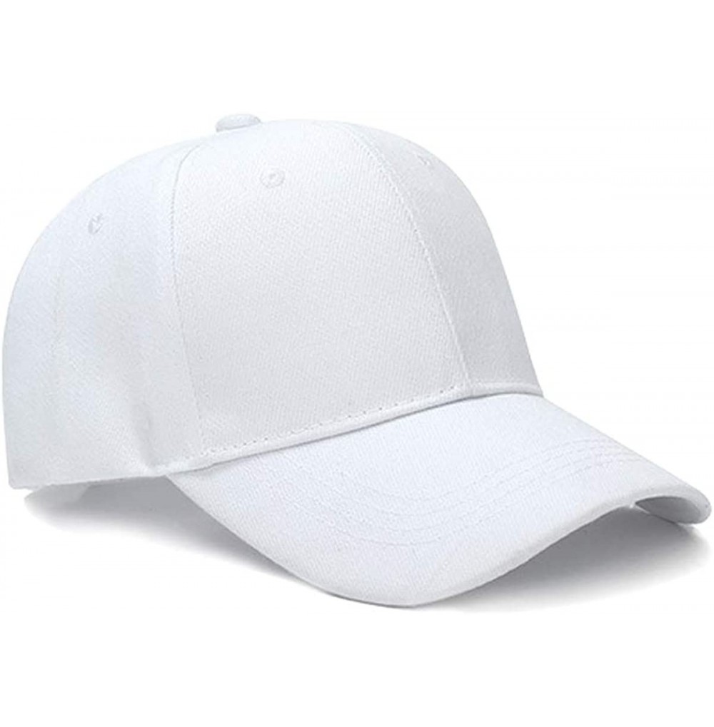 Skullies & Beanies Unisex Summer Beach Baseball Caps Sun Hat Sunhats Outdoor Sport Travel Holiday - White - C318UD79DGT