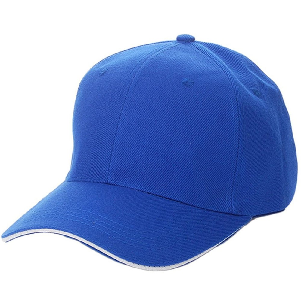 Baseball Caps Plain Baseball Sport Cap Blank Curved Visor Hat Solid Color Adjustable - H - CV12IC9LAO1