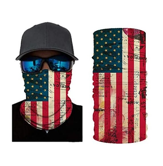 Balaclavas Stripes USA Flag Print Balaclava and Cool Skull Stars for Men Women Dust Wind Mask Neck Gaiter - Cy-wftj-212 - CY1...