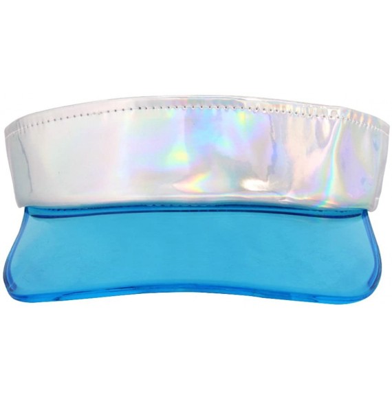 Visors Women Sun Visors Hologram Wide Brim Thicker Sweatband UV Protective Sportswear Visors Sunhat - C418EO928UO
