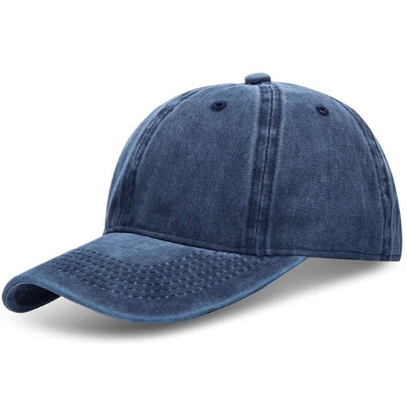 Baseball Caps Custom Embroidered Baseball Hat Personalized Adjustable Cowboy Cap Add Your Text - Retro Navy - CN18HTOZLWA