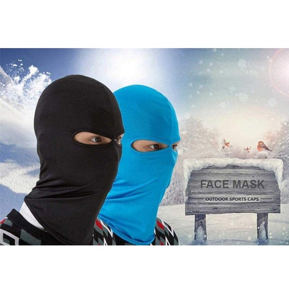 Balaclavas Windproof Full Balaclava Face Mask/Ultra-Thin Neck Gaiter Ski Hood Outdoor Sports Cycling Hat - Light Blue - CR11M...