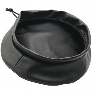 Berets Winner Caps Unisex Cowhide Leather Beret Made in USA - Hunter Green - CX180I77AM9
