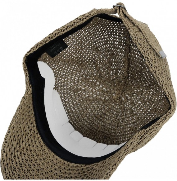Baseball Caps Baseball Cap Summer Cool Paperstraw Cotton Mesh Ballcap for Men Women KR1960 - Brown - CX18CCN37KD