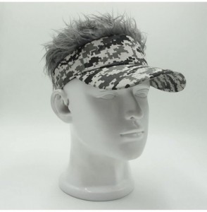 Visors Flair Hair Sun Visor Cap with Fake Hair Wig Baseball Cap Hat - Color5 - CZ18DQGZ9EQ