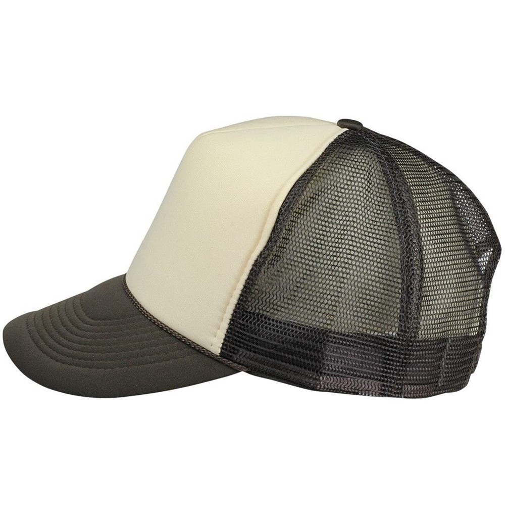 Baseball Caps 2 Packs Baseball Caps Blank Trucker Hats Summer Mesh Cap Flat Bill or Chambray Hats (2 for Price of 1) - C017YT...