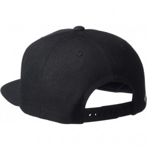 Baseball Caps Men's Big Boys Twill Snapback Hat - Black - CN11ACD34XV