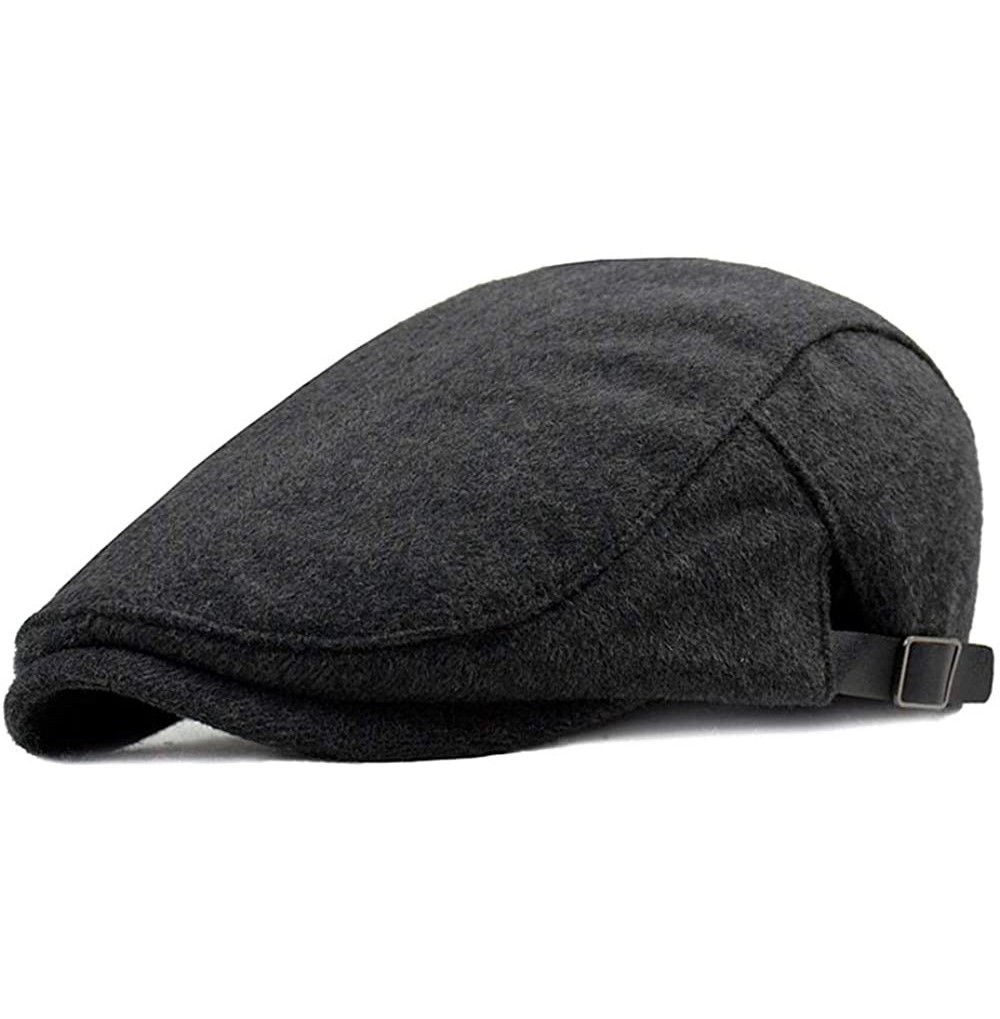 Newsboy Caps Wool Blend Herringbone Flat Cap Ivy Cabbie Gatsby Newsboy Hat Classic Irish Duckbill Beret Cap Driving Cap - C21...