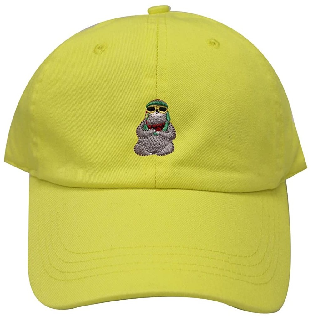 Baseball Caps Sloth Cotton Baseball Dad Caps - Lemon - CX1846KAILQ
