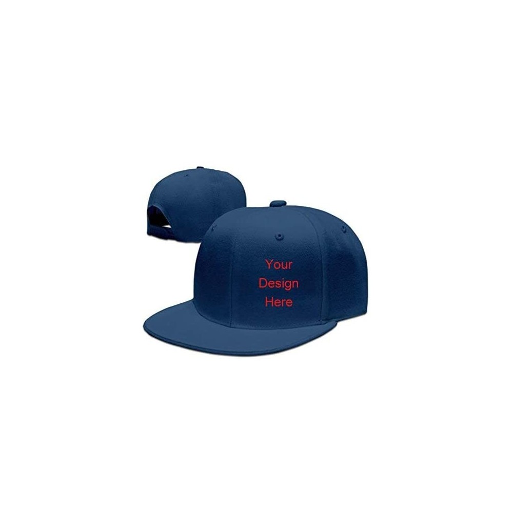 Sun Hats Custom Caps Custom Hats Flexfit Hats Baseball Team Caps Flat Bill Snapback Baseball Cap - Blue - CY180M5WT69