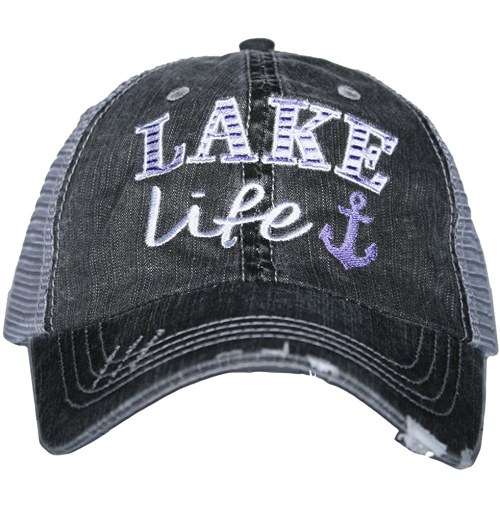 Baseball Caps Lake Life Baseball Cap - Trucker Hat for Women - Stylish Cute Sun Hat - Purple - CG12O7JBTWC