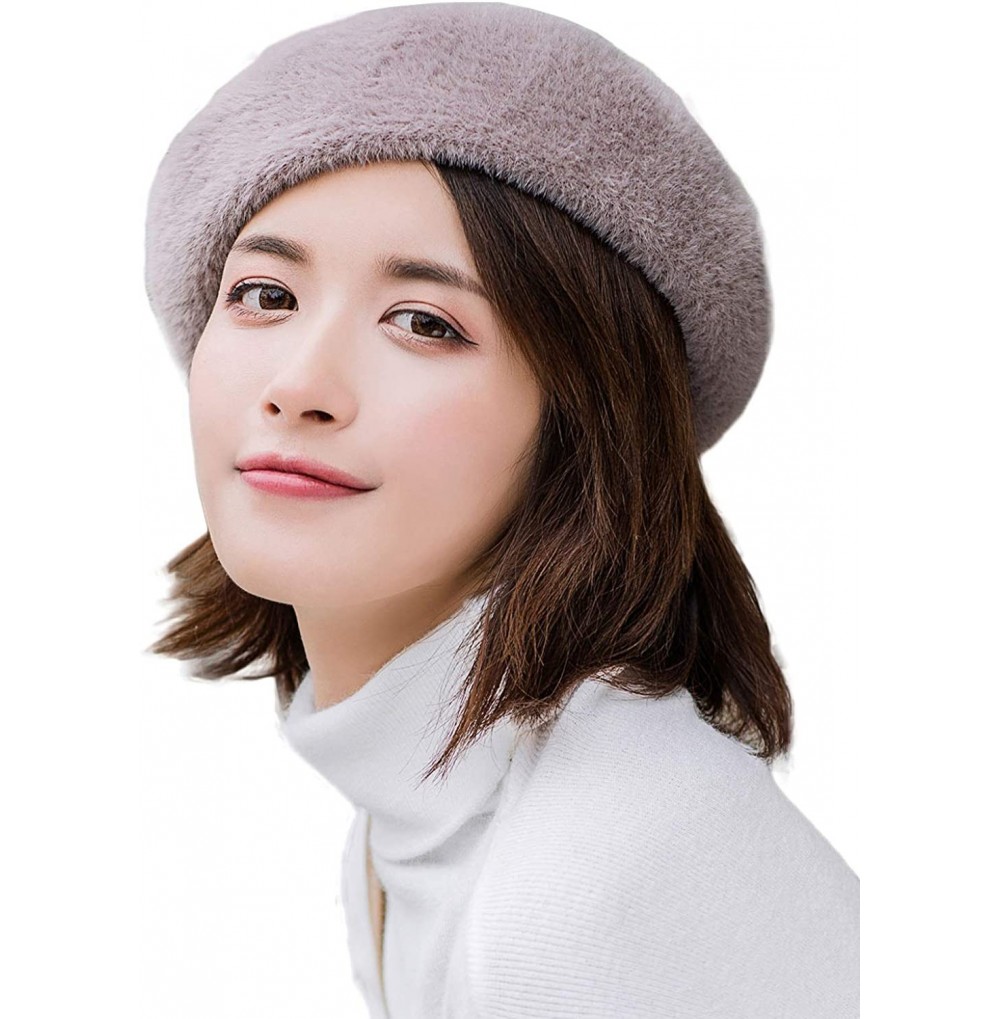 Berets French Style Fall Winter Classic Barrent Hat Lightweight Casual Solid Color Wool Beret - Am21-camel - C81922DCDNM