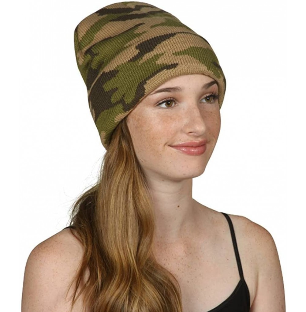 Skullies & Beanies Soft Camouflage Cuff Beanie - Camouflage - CO12NYZ076L
