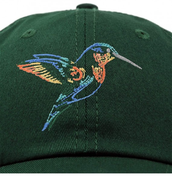 Baseball Caps Hummingbird Hat Baseball Cap Mom Nature Wildlife Birdwatcher Gift - Dark Green - CR18SN07GLL