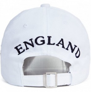 Baseball Caps Union Jack England Flag Curved Brim Baseball Cap Unstructured Dad Hat Adjustable - White - CJ12JFS9X3J