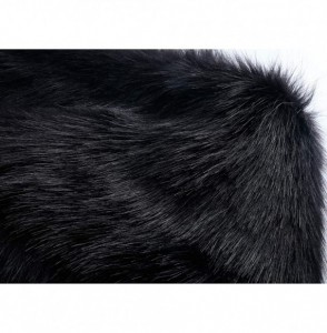 Skullies & Beanies Faux Fur Cossack Russian Style Hat for Ladies Winter Hats Ski Christmas Caps - Black - CG18HWGD7SO