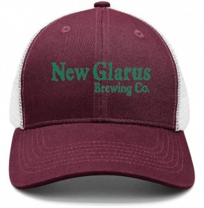 Baseball Caps Unisex New-Glarus-Brewing-Co.-Beer- Sports Caps Visor Hats - Maroon-45 - C718O97M495