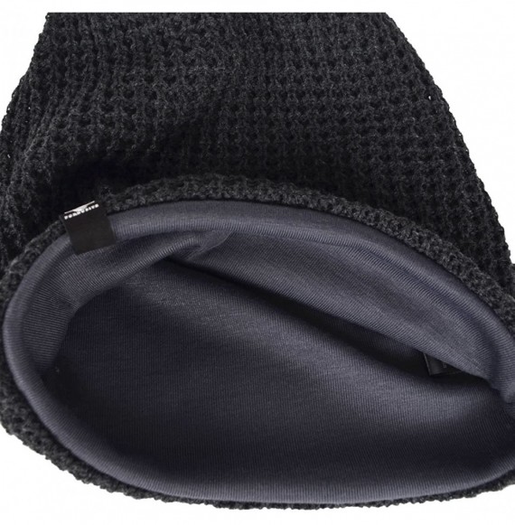Skullies & Beanies Women's Slouchy Beanie Knit Beret Skull Cap Baggy Winter Summer Hat B08w - Solid Grey - CS18UUXSMC8