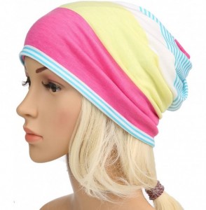 Skullies & Beanies Print Flower Cap Cancer Hats Beanie Stretch Casual Turbans for Women - Yellow - C6180M7EZWQ
