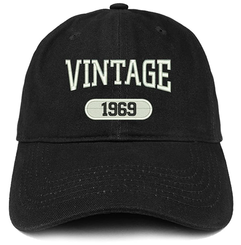 Baseball Caps Vintage 1969 Embroidered 51st Birthday Relaxed Fitting Cotton Cap - Black - C812NVCY3VY