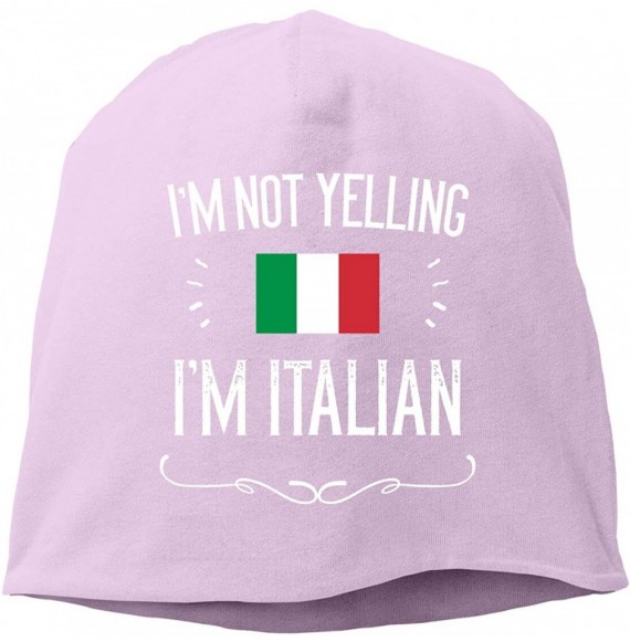 Skullies & Beanies I'm Not Yelling I'm Italian Wool Hat Women/Men Soft Stretch Knit Beanie Hat Winter Warm Skull Cap - Pink -...