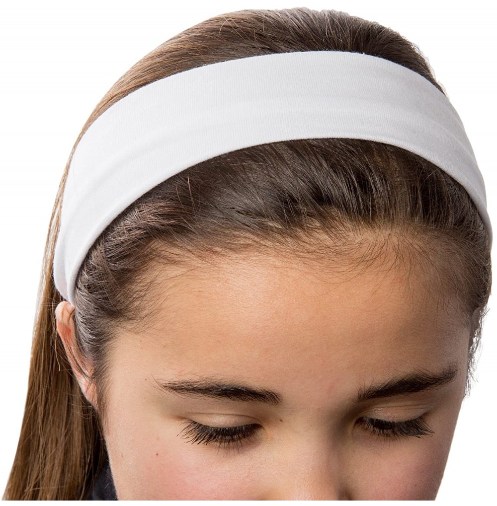 Headbands 1 DOZEN 2 Inch Wide Cotton Stretch Headbands OFFICIAL HEADBANDS - Available - CT11L8HCYTB