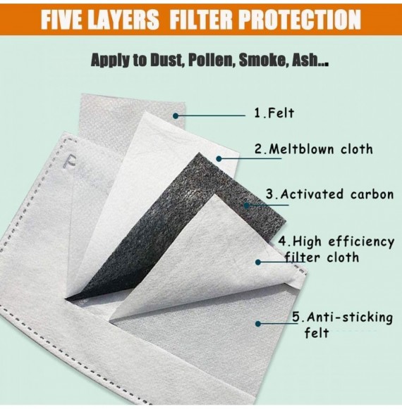 Balaclavas Bandanas Balaclava Neck Gaiter with Carbon Filter- UV Protection Face Cover for Hot Summer - Moon Print - CV198H74YKE