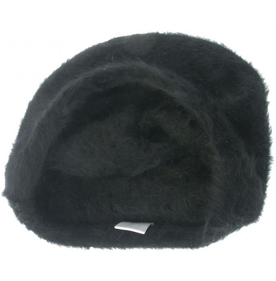 Skullies & Beanies Women's Angora Fur Beanie with Bow - Black - CX11OP7XIRD