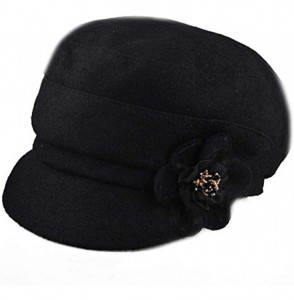 Bucket Hats Women Knitted Warm Cloche Fedora Brim Bowler Hat Slouchy Cap - Black(2) - CH12OB7A90W