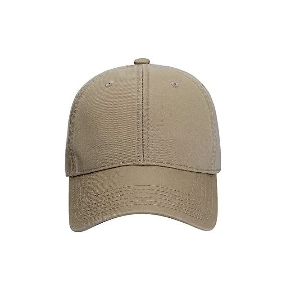 Baseball Caps Cotton Twill Low Profile Caps - Dark Khaki - CB11UZ3YDWP