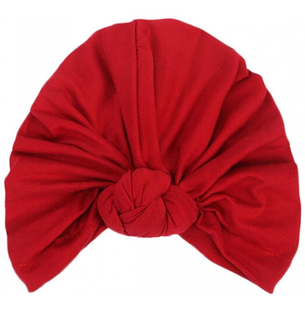 Skullies & Beanies Fashion Women Warm Knit Crochet Ski Hat Boho Braided Turban Headdress Cap - Wine - CD18GAAOZH0