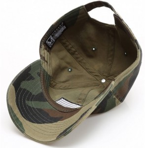 Baseball Caps Tactical Operator USA Flag Cotton Low Profile Baseball Cap with Adjustable Strap - Woodland - CH18EE7LNMT