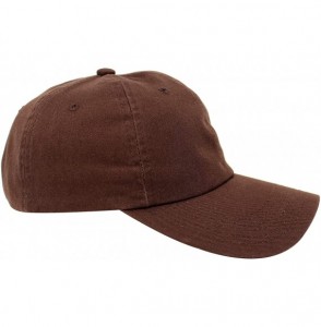 Baseball Caps Wholesale 12-Pack Baseball Cap Adjustable Size Plain Blank All Cotton Solid Color dad Hat - Brown - CX195SSHY33