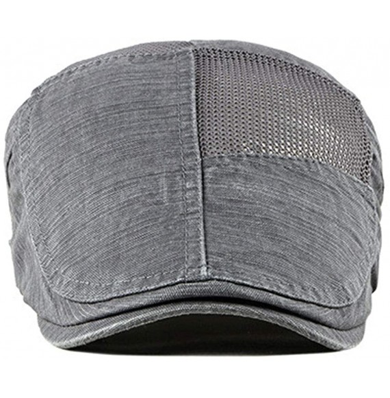 Newsboy Caps Men Breathable Mesh Summer Hat Cotton Newsboy Beret Ivy Cap Cabbie Hats - CL199EGHA5A