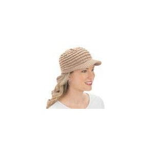 Skullies & Beanies Winter Hat with Brim - Tan - C7186LN6GO4