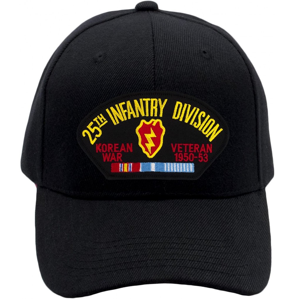 Baseball Caps 25th Infantry Division - Korea Hat/Ballcap Adjustable One Size Fits Most - Black - CD1888TM822