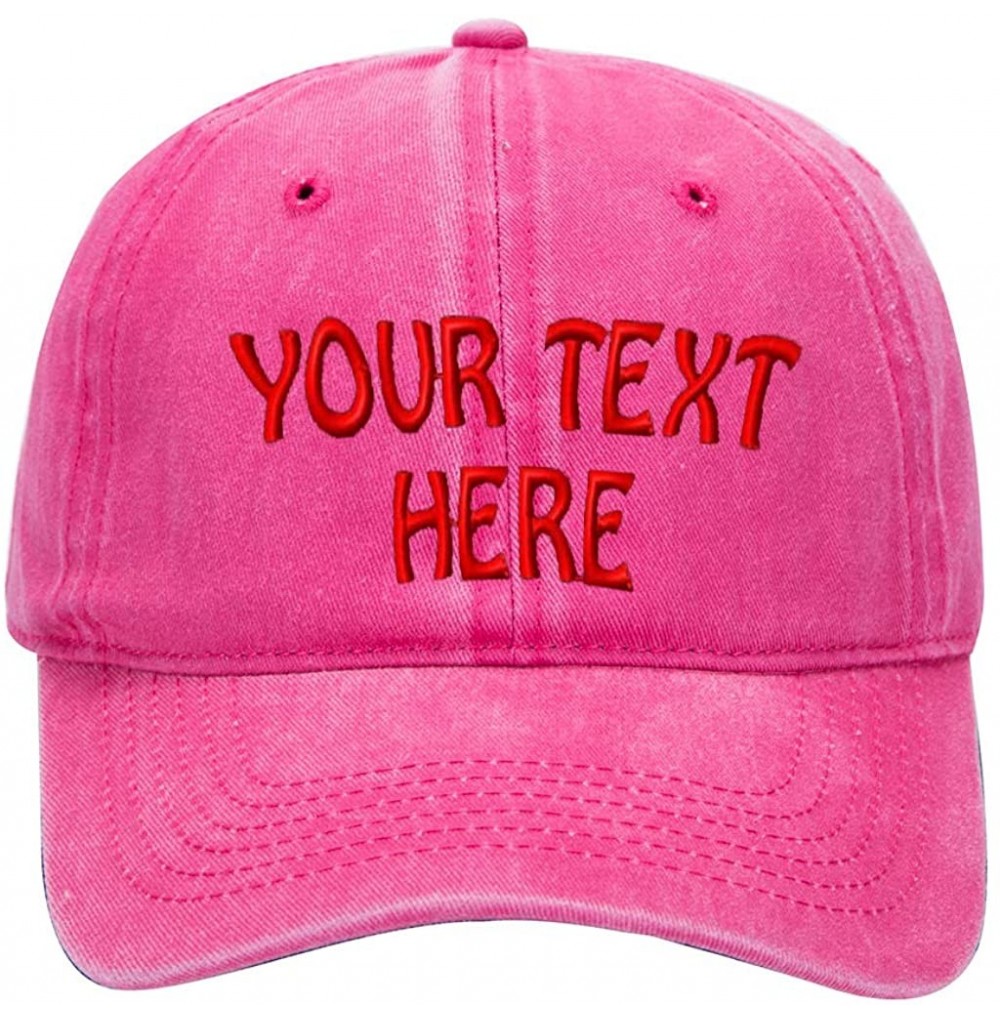 Baseball Caps Custom Denim Hat Embroidered Men Women Personalized Text Name Baseball Cap - Retro Rose - CF18GAZ4NT6