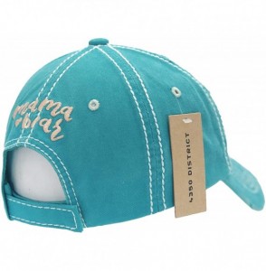 Baseball Caps Womens Baseball Cap Washed Distressed Vintage Adjustable Polo Style Dad hat - Turquoise - CU18YG2QXKI