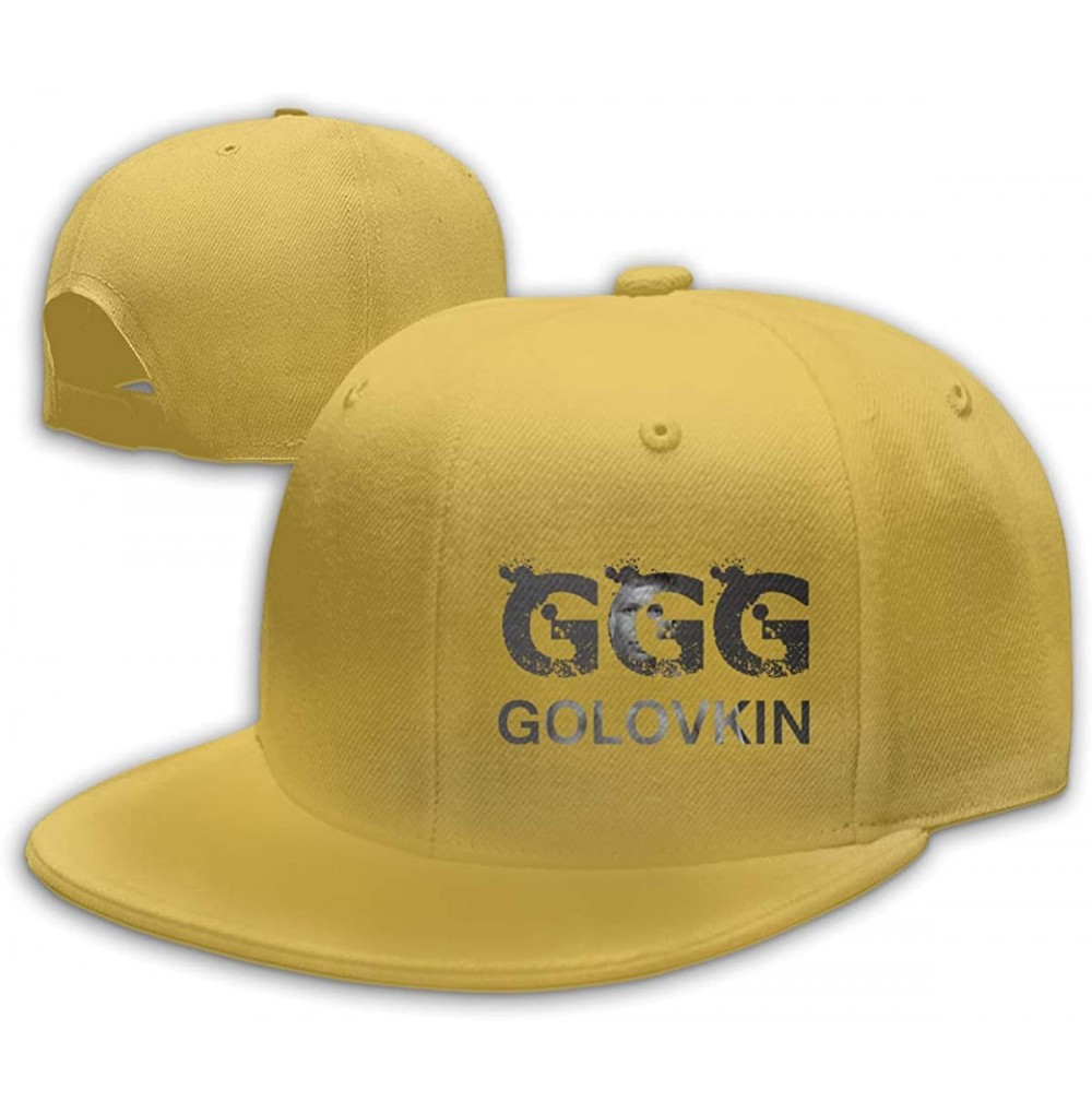 Baseball Caps Men&Women Baseball Hat Gennady Golovkin GGG Baseball Cap Black - Yellow - CT18KZQ9YRN