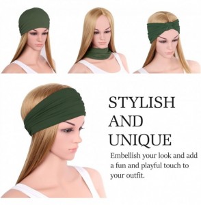 Headbands Versatile Multi Style Breathable Microfiber - Army Green - CN12O1SYNE9