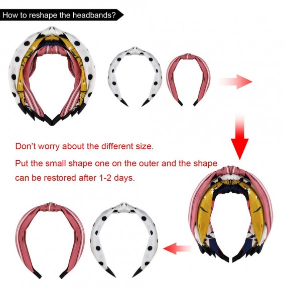 Headbands 8 Pack Headbands for Women Yoga Hairbands Vintage Criss Cross Knot Head Wrap - 8 Pack C - CR18YOSTUKA