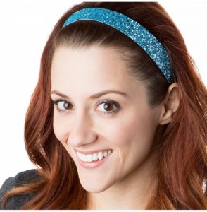 Headbands Women's Adjustable NO SLIP Bling Glitter Headband Mixed 3pk (Mixed Light Blue 3pk) - Mixed Light Blue 3pk - CI12FUO...