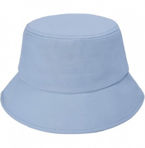 Bucket Hats Unisex Fashion Unique Word Embroidered Bucket Hat Summer Fisherman Cap for Men Women Teens - No Idea Blue - CD197...