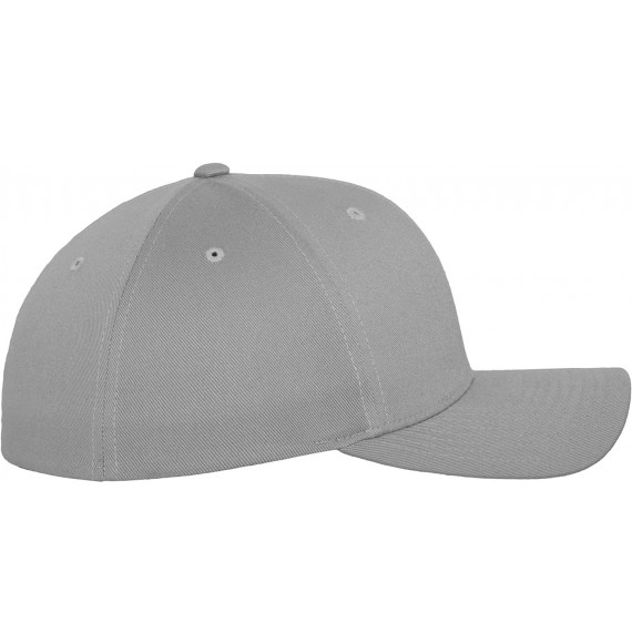 Baseball Caps Silver Wooly Combed Stretchable Fitted Cap Kappe Baseballcap Basecap - Silver - C011IMXQMBF
