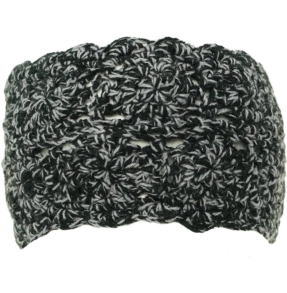 Cold Weather Headbands Collection Eighteen Women's Knit Headband (Black/White- One Size) - CX11ESLPCC5