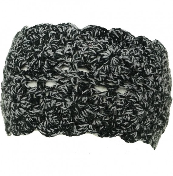 Cold Weather Headbands Collection Eighteen Women's Knit Headband (Black/White- One Size) - CX11ESLPCC5