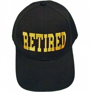 Baseball Caps Retired Cap Black Hat BCAH Bumper Sticker for Retirement Party Mens Womens - CC1277LOB01